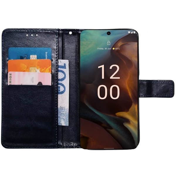 PlÃ¥nboksfodral 3-kort till Nokia XR21 - MÃ¶rkblÃ¥