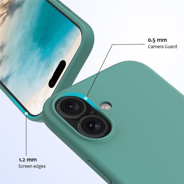 Liquid silikone cover til Apple iPhone 16 - Pine Green
