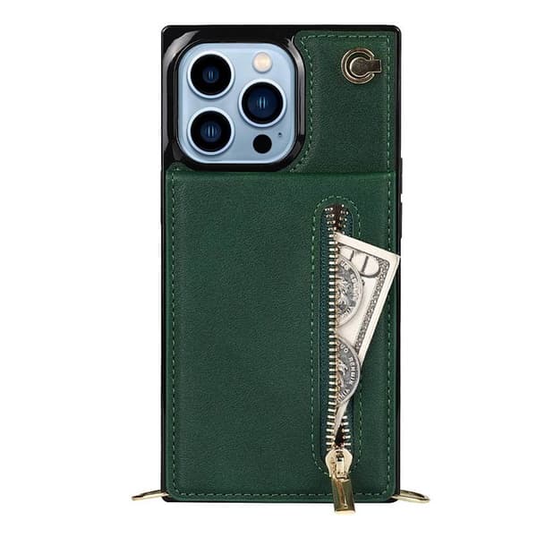 Zipper necklace case till Apple iPhone 15 Pro Max - Grön