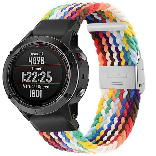 Flettet Urrem til Garmin Fenix 5X - Pride Edition