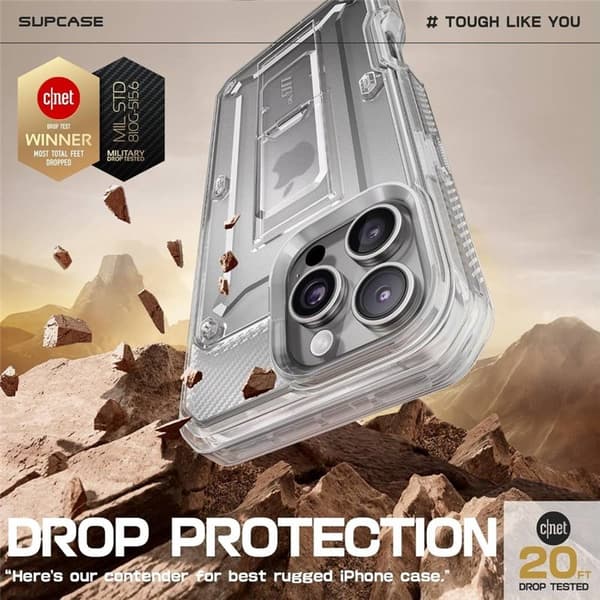 SUPCASE UB Pro cover til Apple iPhone 16 Pro - Clear