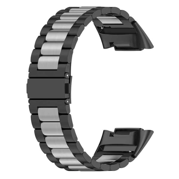 Rustfrit stÃ¥l urrem til Fitbit Charge 5 - Sort/sÃ¸lv