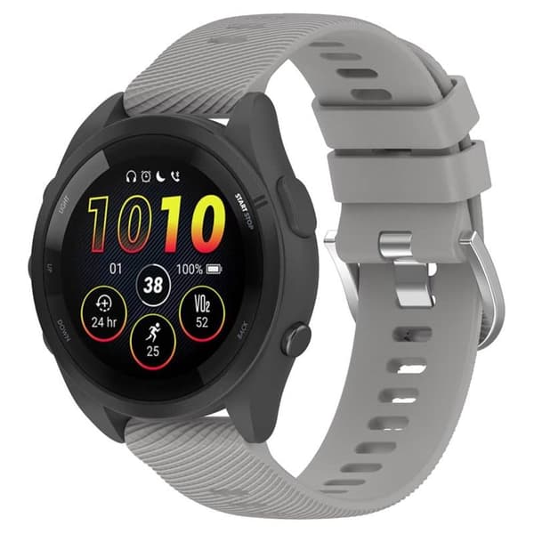 Pure kellon ranneke Garmin Forerunner 265S - Vaaleanharmaa
