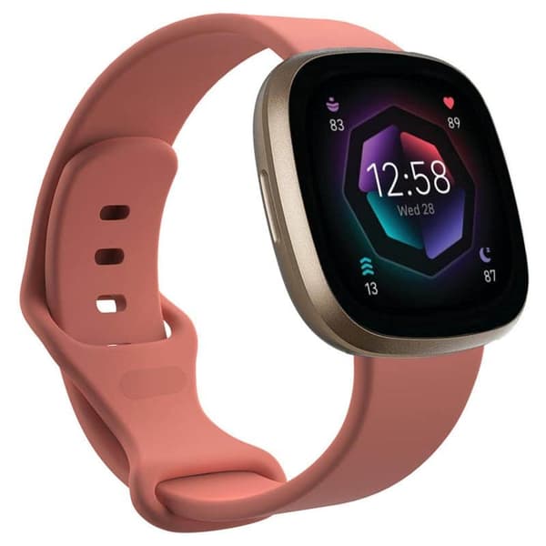 Sport Kellon ranneke Fitbit Sense 2 - Apricot