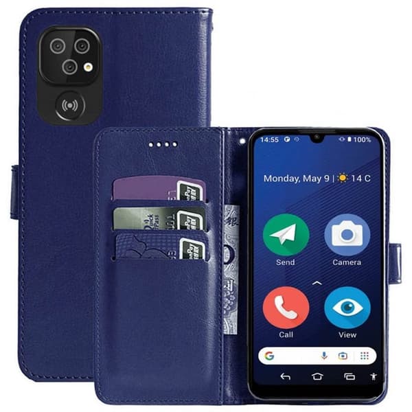 Wallet cover 3-kort til Doro 8210 - Mørkeblå