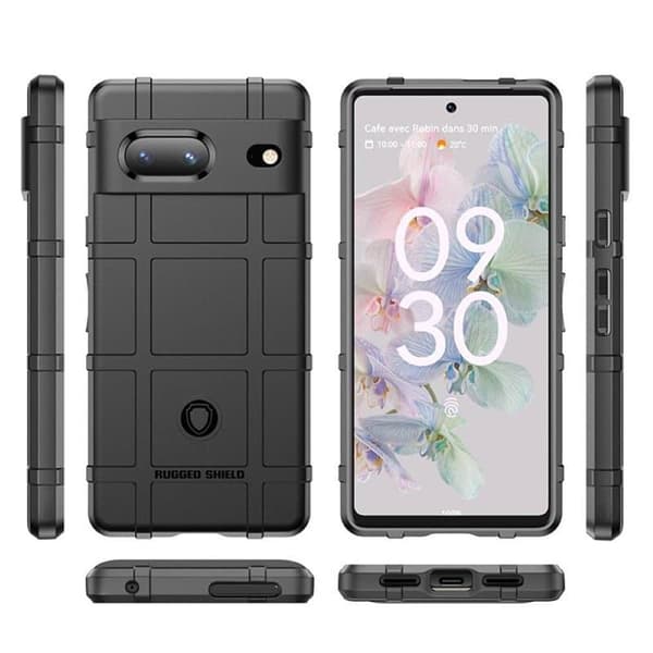 Rugged Shield cover til Google Pixel 7A - Sort