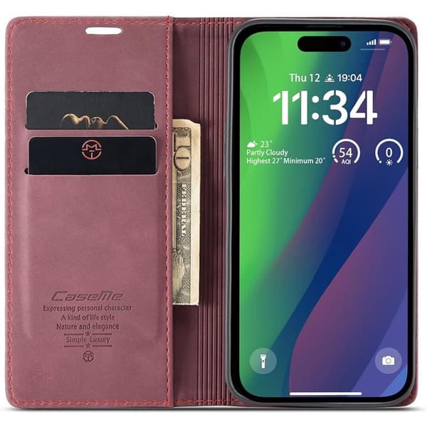 CaseMe mobildeksel 013 til Apple iPhone 18 Pro Max - Burgunder