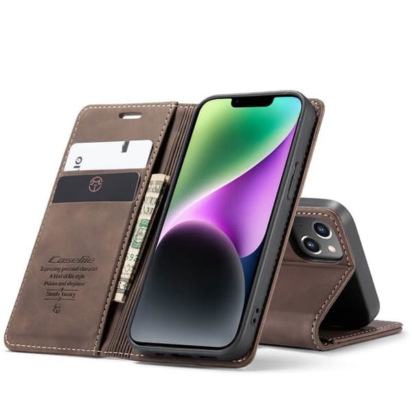 CaseMe mobildeksel 013 til Apple iPhone 14 - Coffee