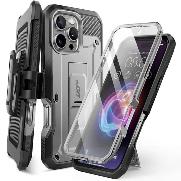 SUPCASE UB Pro kuori Apple iPhone 16 Pro Max - TiGray