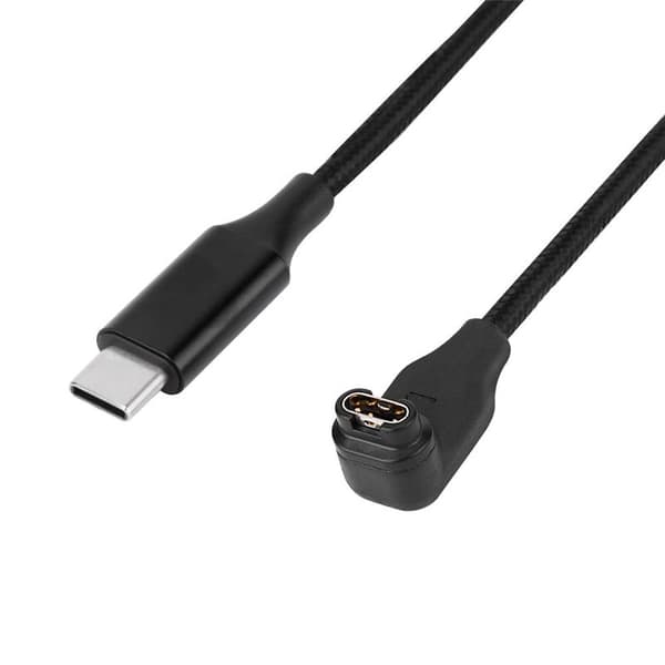 Laddkabel Data-Sync 90Â° USB-C till Garmin Venu 2 Plus