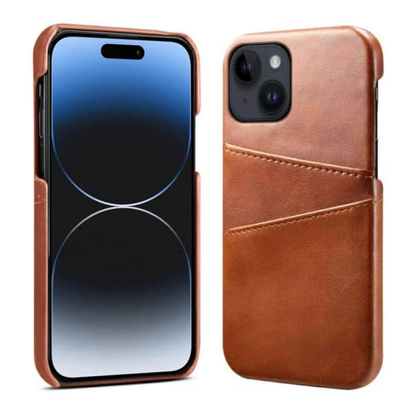 Retro cover med slots til Apple iPhone 13 Pro - Brun