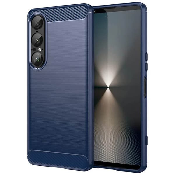 Børstet silikondeksel til Sony Xperia 1 VII - Blå