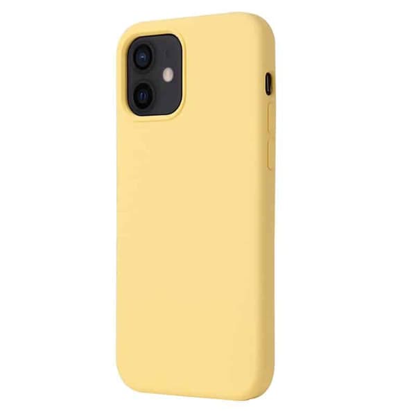 Liquid silikon deksel til Apple iPhone 12 Mini - Canary Yellow