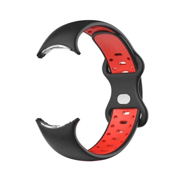 Twin klokkereim til Google Pixel Watch 2 - Sort/rÃ¸d