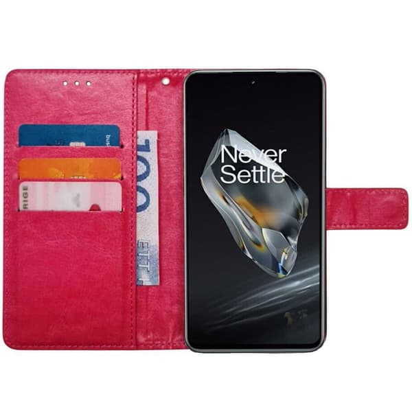 Plånboksfodral 3-kort till OnePlus 13R - Rosa