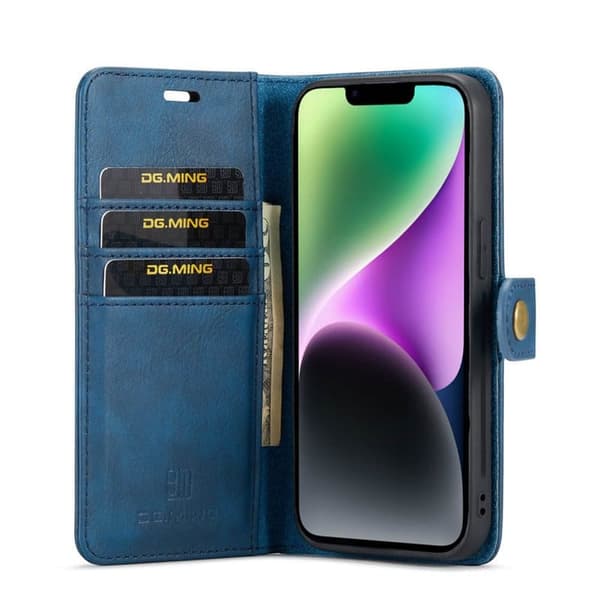 Wallet DG-Ming 2i1 til Apple iPhone 14 - Blå