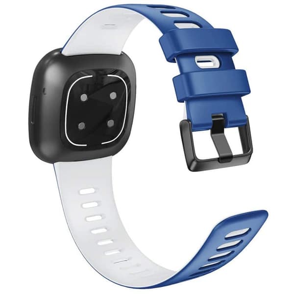 Twin Sport urrem til Fitbit Versa 4 - Blå/hvid