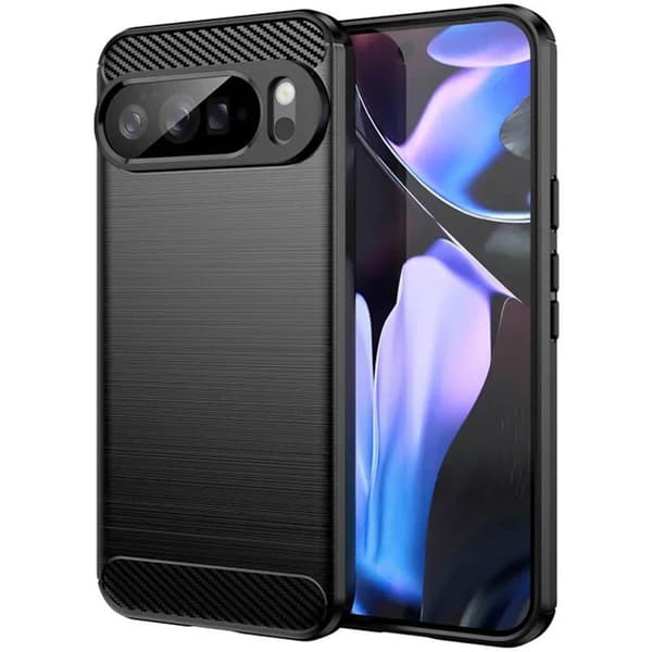 Børstet silikondeksel til Google Pixel 11 Pro XL - Sort