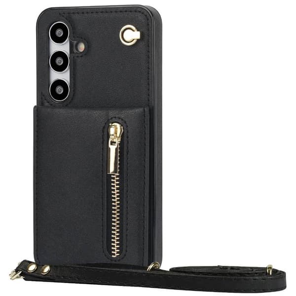 Zipper halskæde cover til Samsung Galaxy S24 Plus - Sort