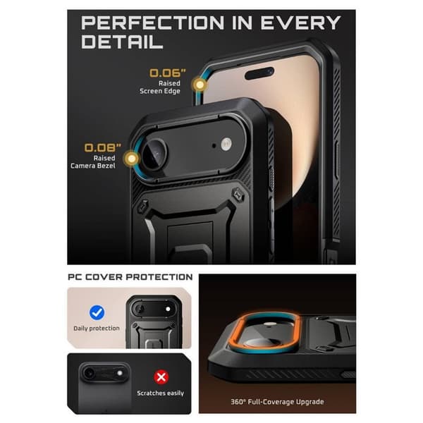 SUPCASE UB Pro cover til Apple iPhone Air - Sort