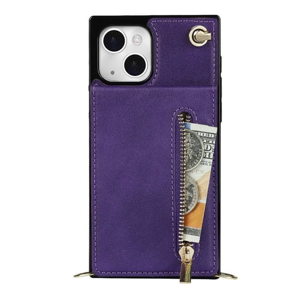 Zipper halskjede deksel til Apple iPhone 15 Plus - Lilla