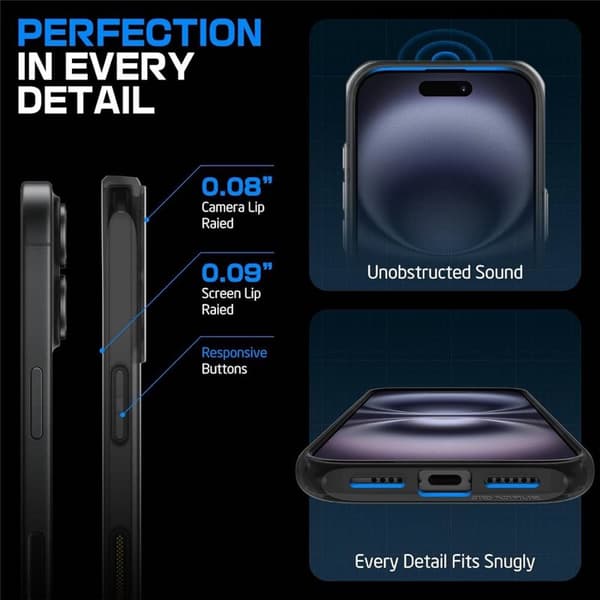 SUPCASE UB Mag Stand cover til Apple iPhone 16 - Sort