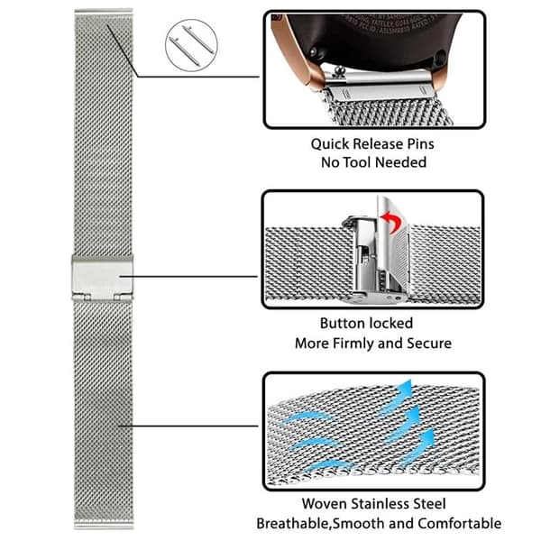 Milanese clasp urrem til Garmin Venu X1 - Black