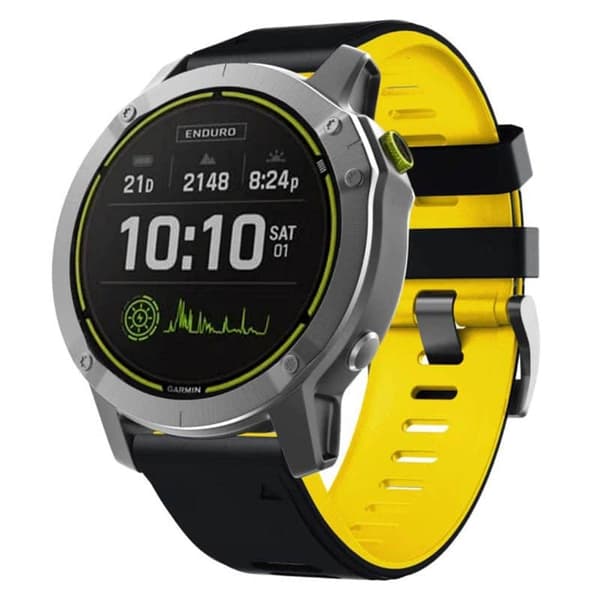 Twin sport urrem til Garmin Endoro 2 - Sort/gul