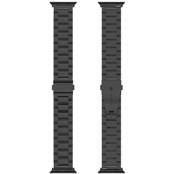 Urrem i rustfrit stÃ¥l til Apple Watch S12 (46mm) - Sort