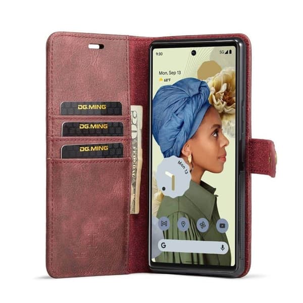 Wallet DG-Ming 2i1 til Google Pixel 6 Pro - Rød
