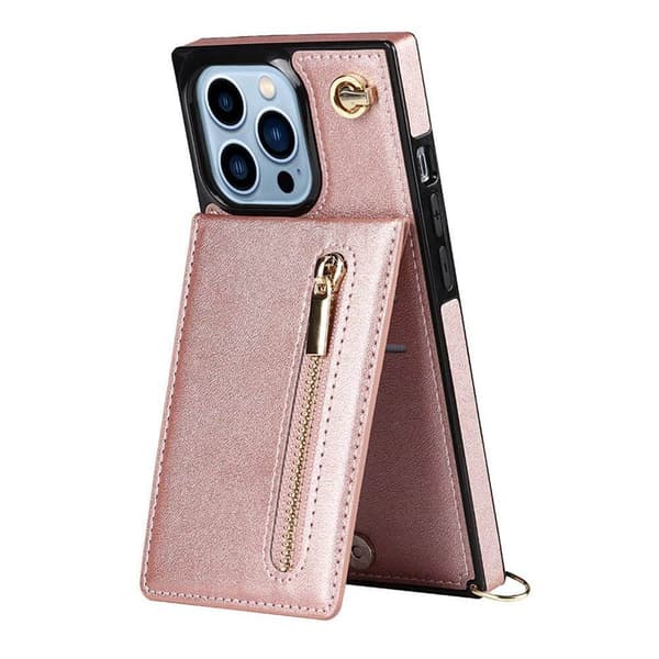 Zipper halskjede deksel til Apple iPhone 13 Pro Max - Rose