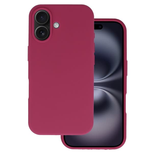 Silicone Lite Case til Apple iPhone 16 - Crimson red