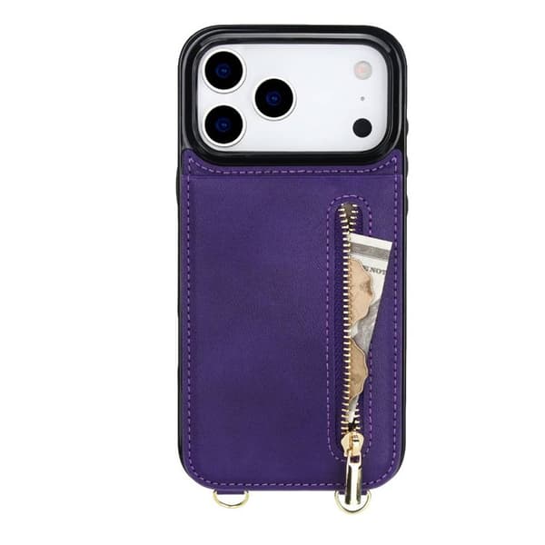 Zipper halskjede deksel til Apple iPhone 17 Pro Max - Lilla