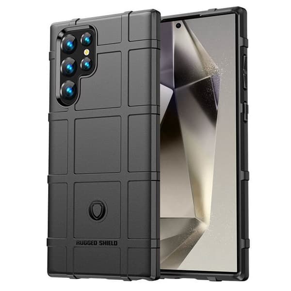 Rugged Shield kuori Samsung Galaxy S25 Ultra - Musta