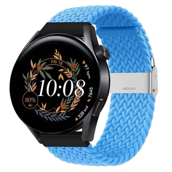 Flettet Elastisk urrem til Huawei Watch GT3 (42mm) - skyblue