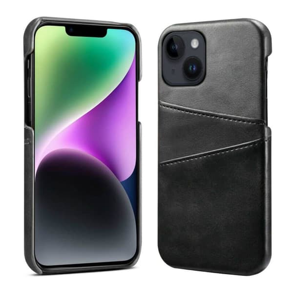 Retro cover med slots til Apple iPhone 14 Plus - Mørkegrå