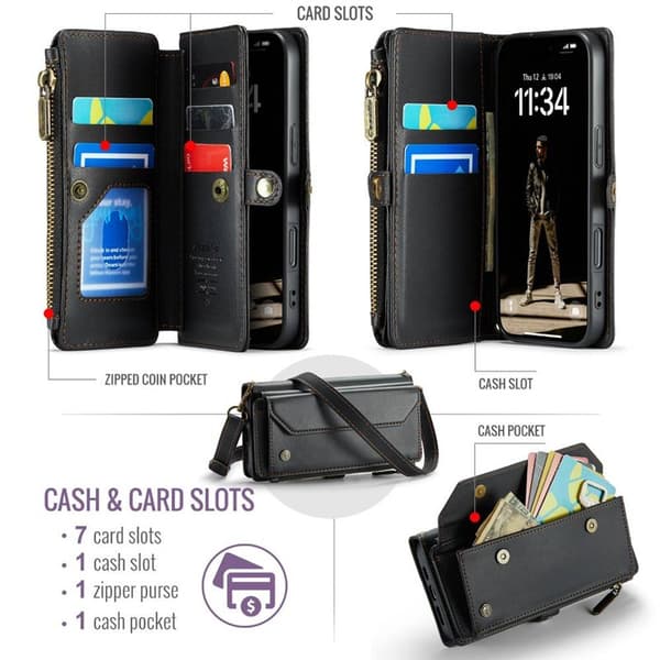 CaseMe mobilcover C36 til Apple iPhone 17 Pro - Sort
