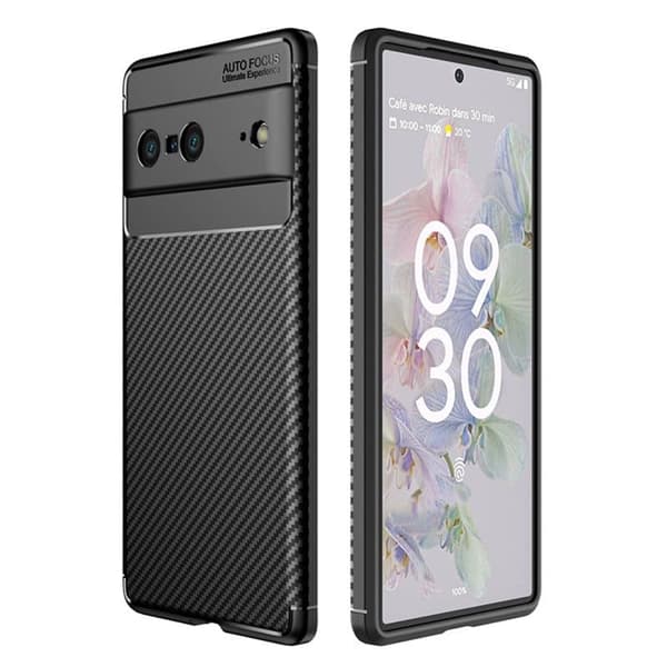 Borstat silikon skal till Google Pixel 7 Pro - Svart