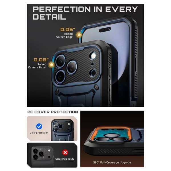 SUPCASE UB Pro kotelo Apple iPhone 17 Pro - Azure
