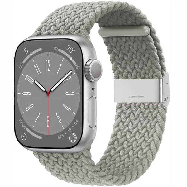Flettet Urrem til Apple Watch 8 (45mm) - Stone