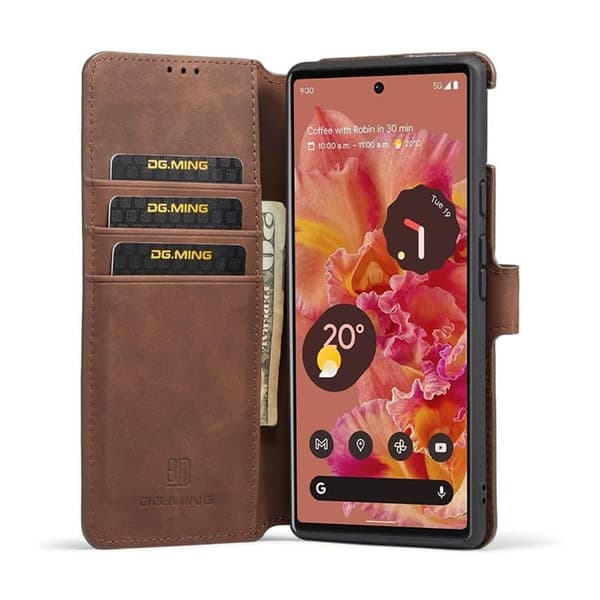 DG-Ming Wallet cover 3-kort til Google Pixel 6 - Coffe