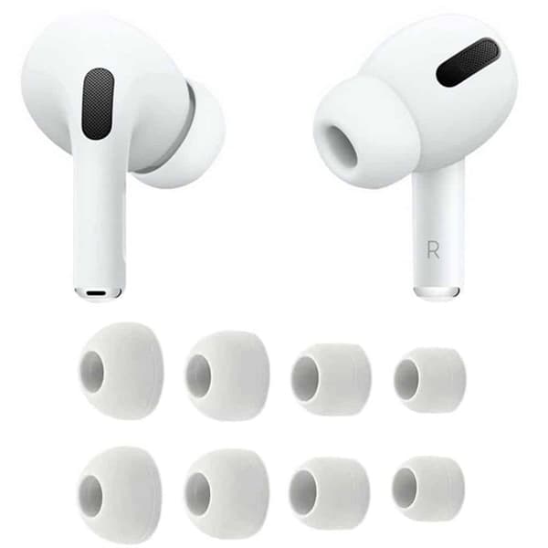 Ãronkuddar 8-pack till AirPods Pro 2 - Vit