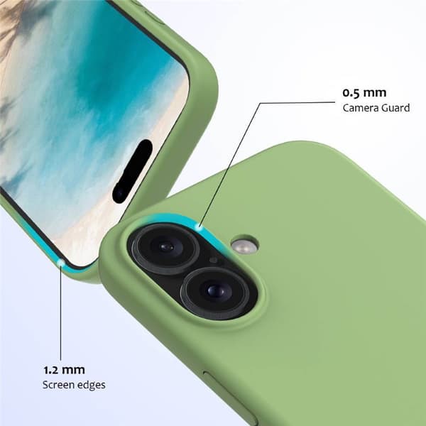 Liquid silikonisuoja Apple iPhone 16 Plus - Matcha Green