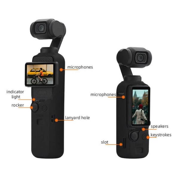 3-pack BRDRC silikondeksel til DJI Osmo Pocket 3 - Rød