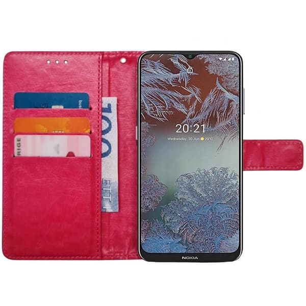 Wallet cover 3-kort til Nokia G10 - Lyserød