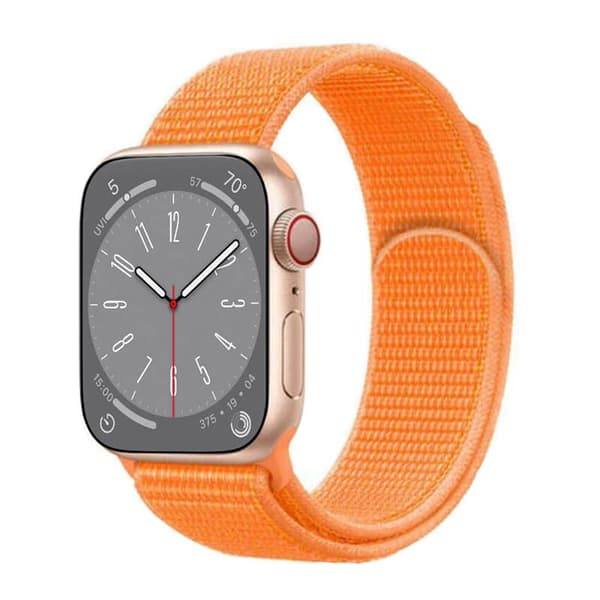 Nylon Urrem til Apple Watch 9 (41mm) - Papaya