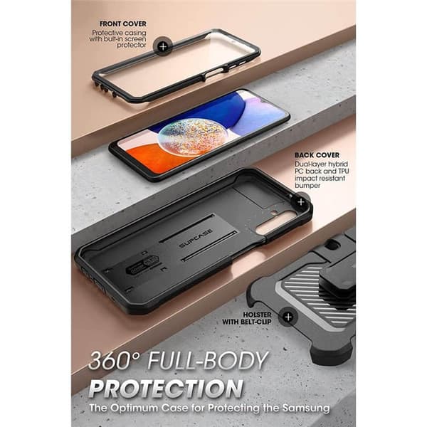 SUPCASE UB Pro kotelo Samsung Galaxy A14 5G - Musta