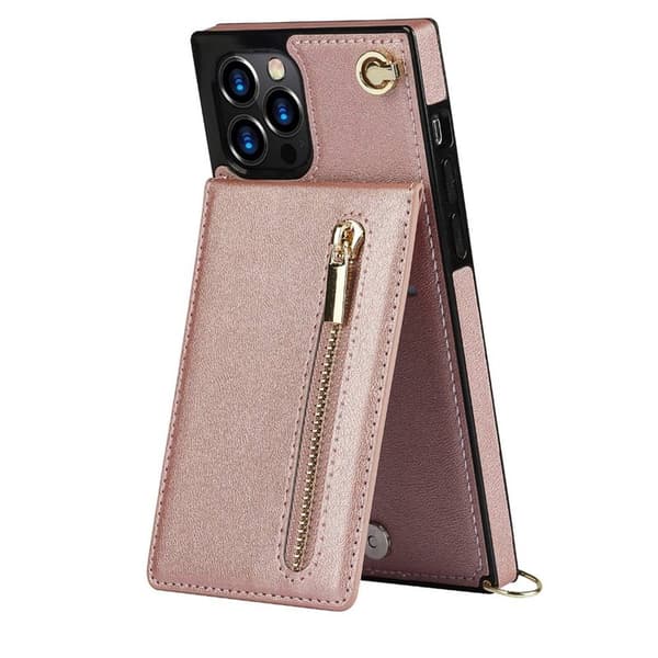 Zipper halskæde etui til Apple iPhone 12 Pro Max - Rose