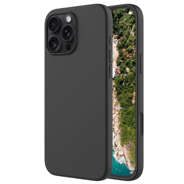 Liquid silikone cover til Apple iPhone 16 Pro Max - Onyx Black