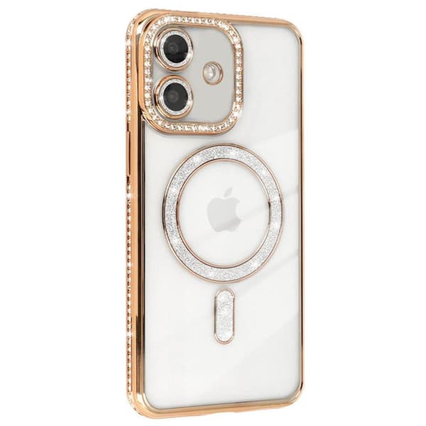 Diamond bling MagSafe cover til Apple iPhone 16 Plus - Gold